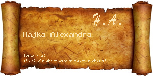Hajka Alexandra névjegykártya