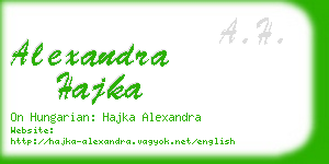 alexandra hajka business card